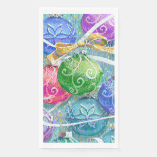 Festive Christmas Paper Guest Towels