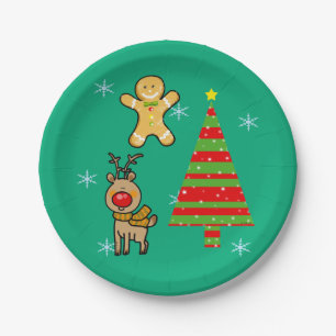 festive Christmas Paper Plates