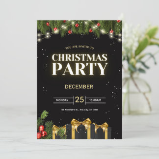 Festive Christmas Party Invitation