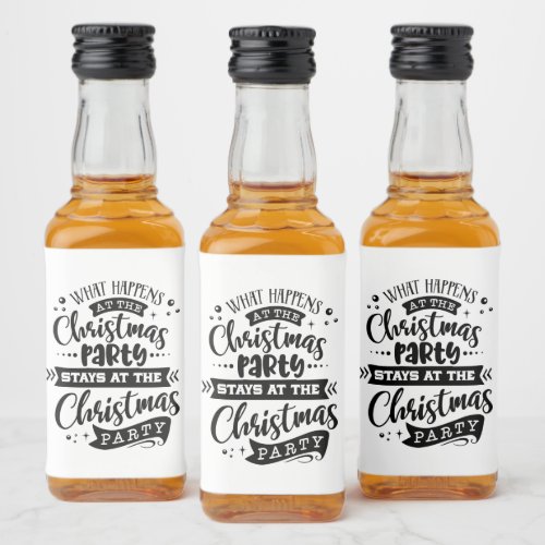 festive Christmas party promise  Liquor Bottle Label