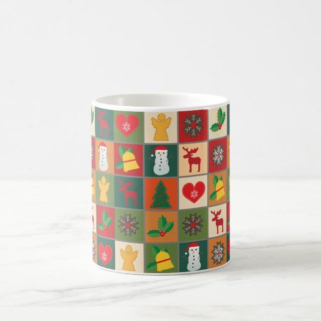 Festive Christmas Pattern Coffee Mug (Center)