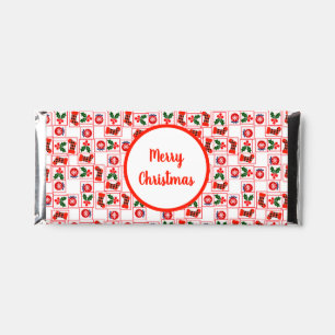 Festive Christmas pattern Hershey Bar Favors