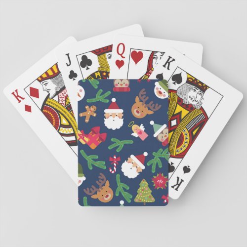Festive Christmas pattern holiday design Playing Cards