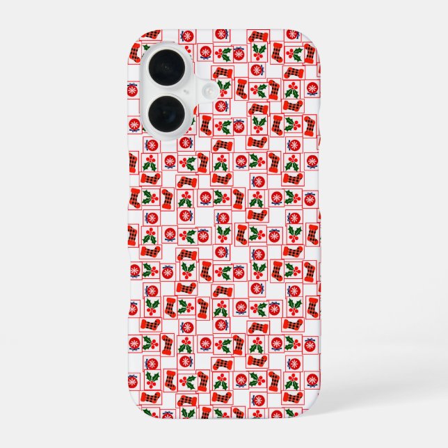 Festive Christmas pattern  Iphone Case (Back)