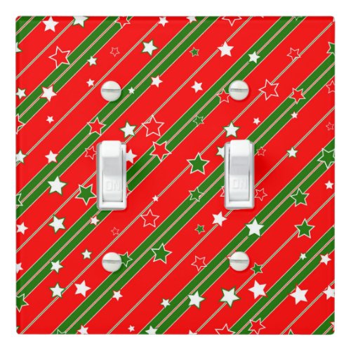 Festive Christmas Pattern Light Switch Cover