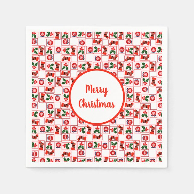 Festive Christmas pattern Napkins (Front)