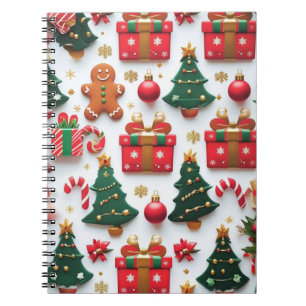 Festive Christmas Pattern Notebook