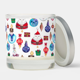 Festive Christmas Pattern Scented Candle