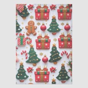 Festive Christmas Pattern Tissue Paper
