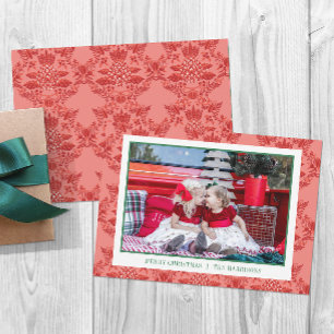 Festive Christmas Pineapple Ornaments Photo Holiday Card