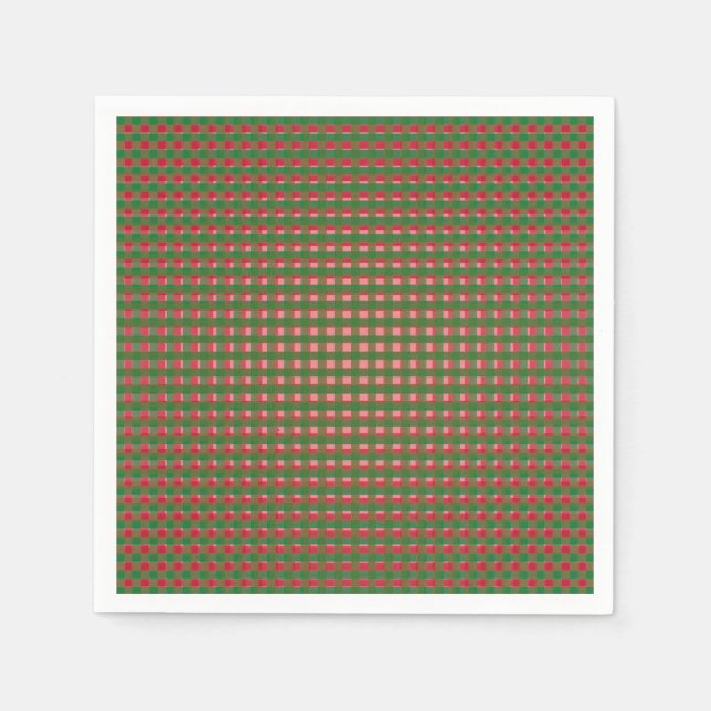Festive Christmas Plaid Napkins (Front)