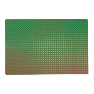 Festive Christmas Plaid Pattern Placemat