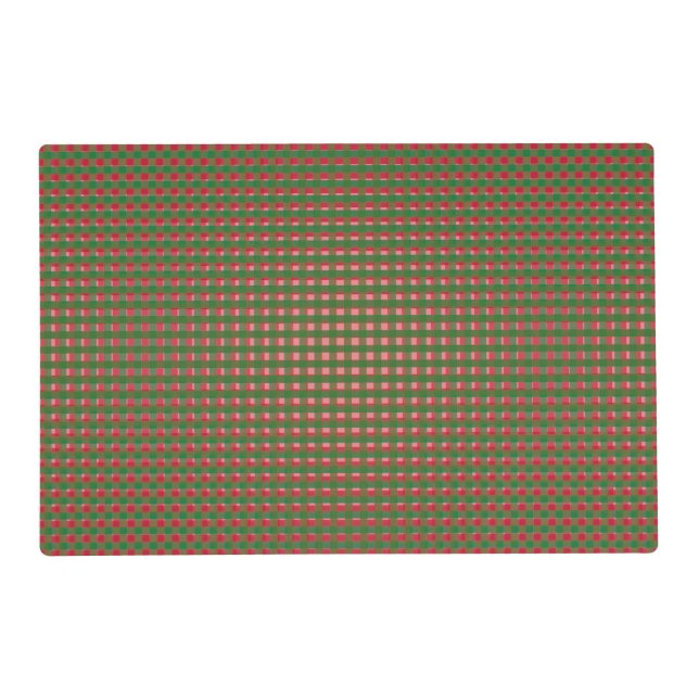 Festive Christmas Plaid Pattern Placemat (Front)
