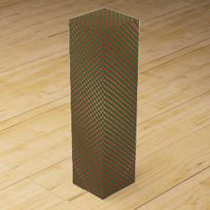 Festive Christmas Plaid Pattern Wine Box