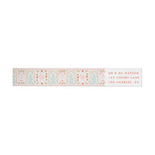 Festive Christmas Pretty Holiday Address Label