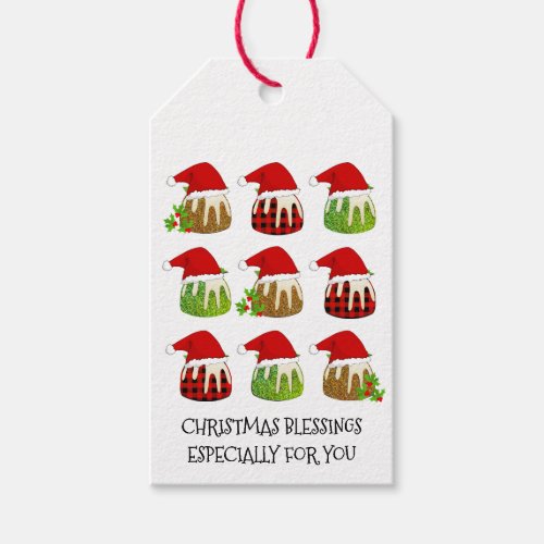 Festive Christmas Pudding Gift Tags