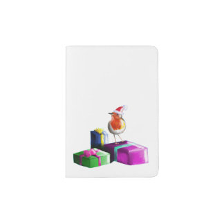 Festive Christmas Robin Passport Holder