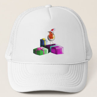 Festive Christmas Robin Trucker Hat