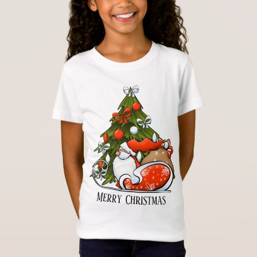 Festive Christmas Santa add text Holiday T_Shirt