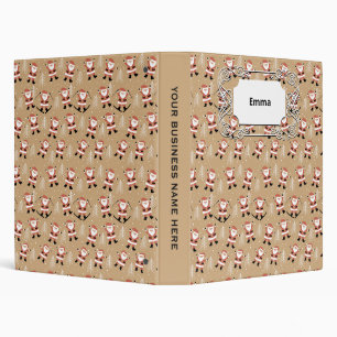 Festive Christmas Santa Snowy Celebration 3 Ring Binder