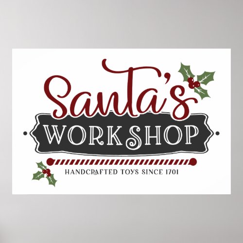 Festive Christmas Santas workshop  Poster