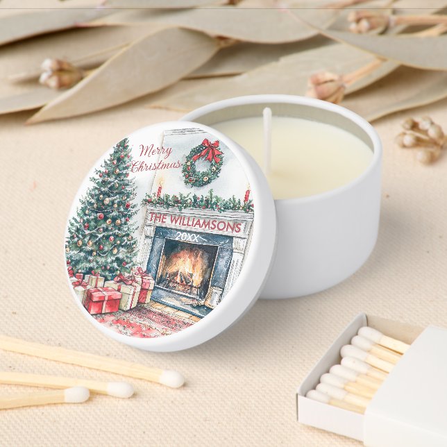 Festive Christmas Scene TreeGifts  Mini Candle Favors (Insitu)