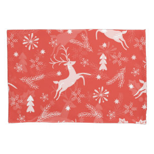 Festive Christmas Seamless Pattern Pillow Case