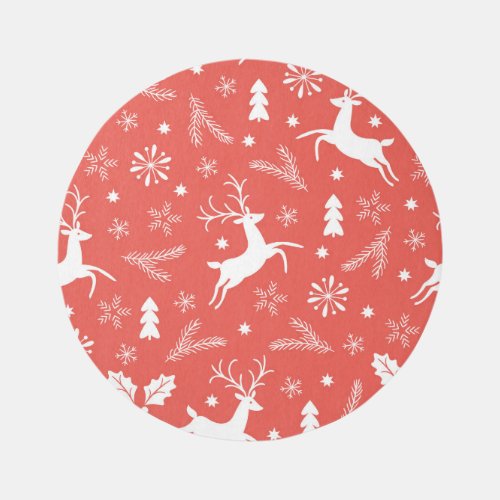Festive Christmas Seamless Pattern Rug