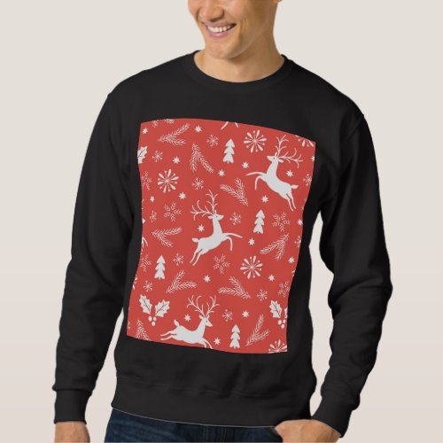 Festive Christmas Seamless Pattern Sweatshirt