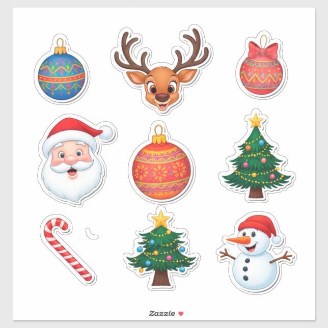 Festive Christmas Set Sticker (Sheet)
