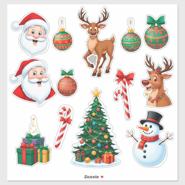 Festive Christmas Set Sticker (Sheet)
