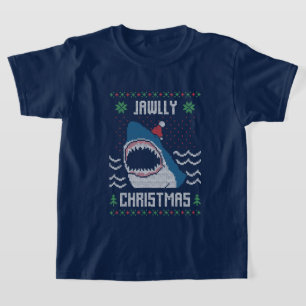 Festive Christmas shark Holiday T-Shirt