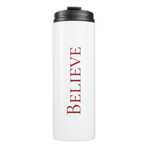 Festive Christmas Simple Believe  Thermal Tumbler