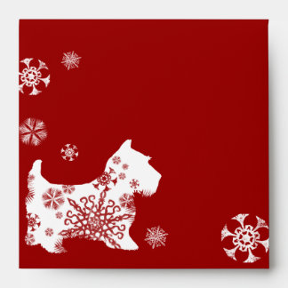Festive Christmas Snowflake Dog Envelope