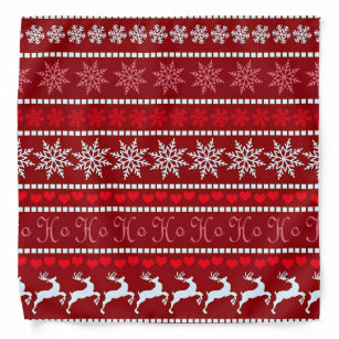 Festive Christmas Snowflake Pattern Bandana