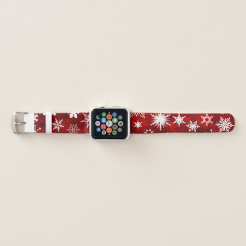 Festive Christmas snowflakes Apple Watch Band