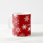 Festive Christmas snowflakes Coffee Mug (Front Left)