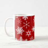 Festive Christmas snowflakes Coffee Mug (Left)