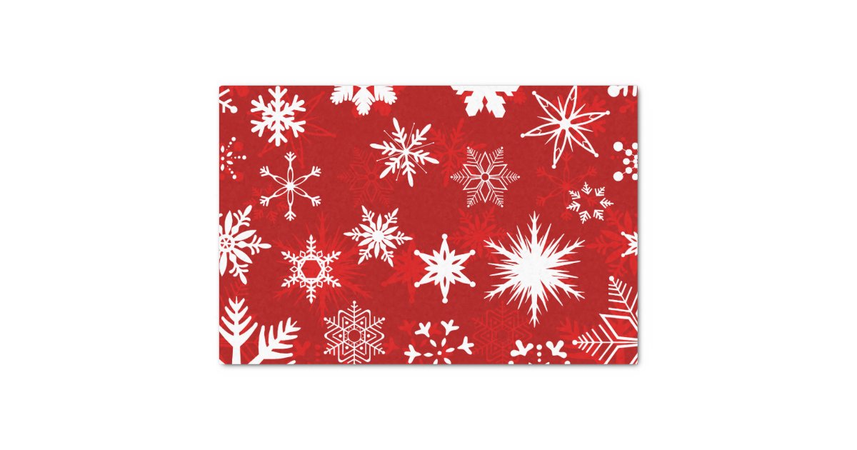 Festive Christmas snowflakes Tissue Paper | Zazzle.com