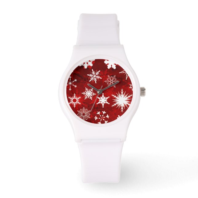 Festive Christmas snowflakes Watch (Front)