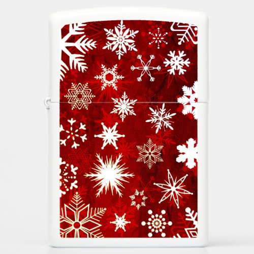 Festive Christmas snowflakes Zippo Lighter