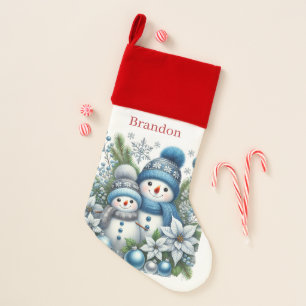 Festive Christmas snowman & Child Stocking