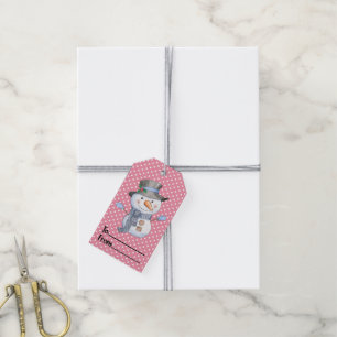 Festive Christmas Snowman Gift Tags