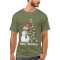 Festive Christmas snowman tree mens t-shirt