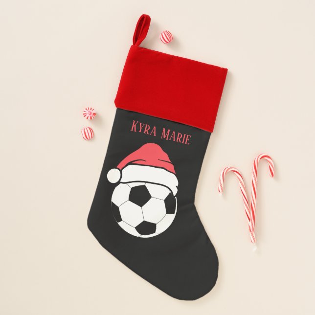 festive Christmas soccer lovers Stocking (Front)