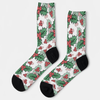 Festive Christmas Socks on White – Holiday Cheer