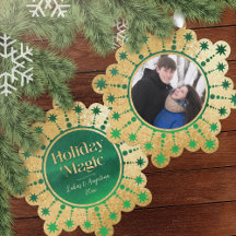 Festive Christmas Stars: Gold and Green