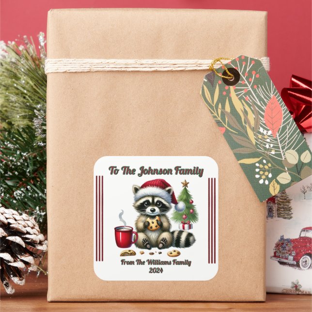 Festive Christmas Sticker for Gifts (Holiday)