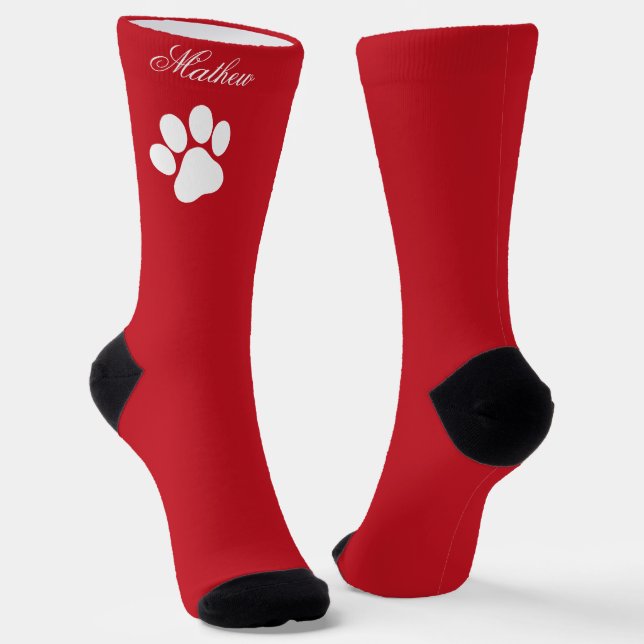 Festive Christmas Stocking With Your Custom Name Socks (Angled)