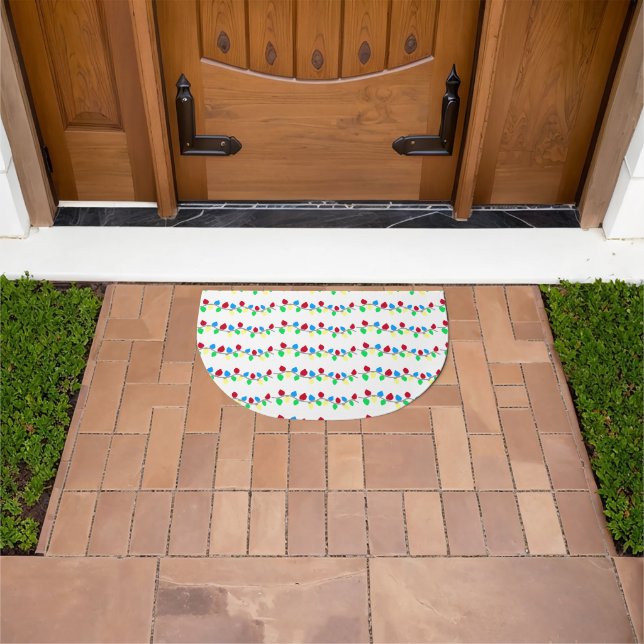 Festive Christmas String Lights Doormat (Outdoor)